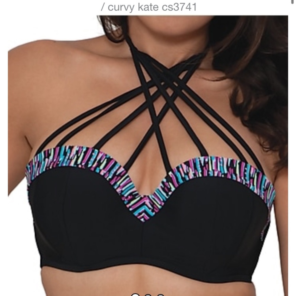 NWT Curvy Kate Galaxy Bikini Bandeau. Size 32HH